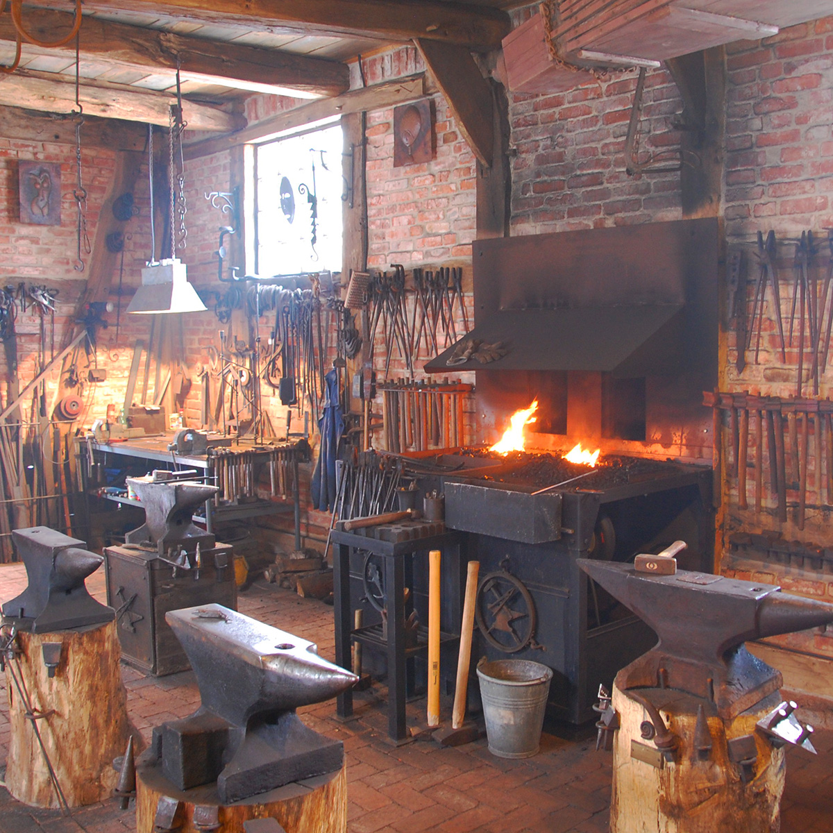 Schmiede Sniers Hus von Innen Schmied Dieter von Plata